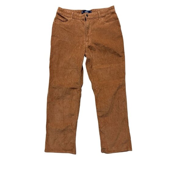 Hollister Pants - Hollister Womens High Rise Corduroy Dad Pants Brown Straight Leg W30